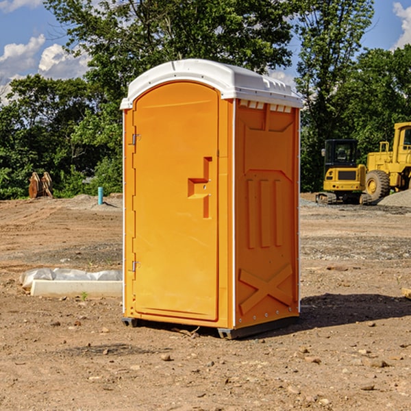 how often are the portable toilets cleaned and serviced during a rental period in Sun Village